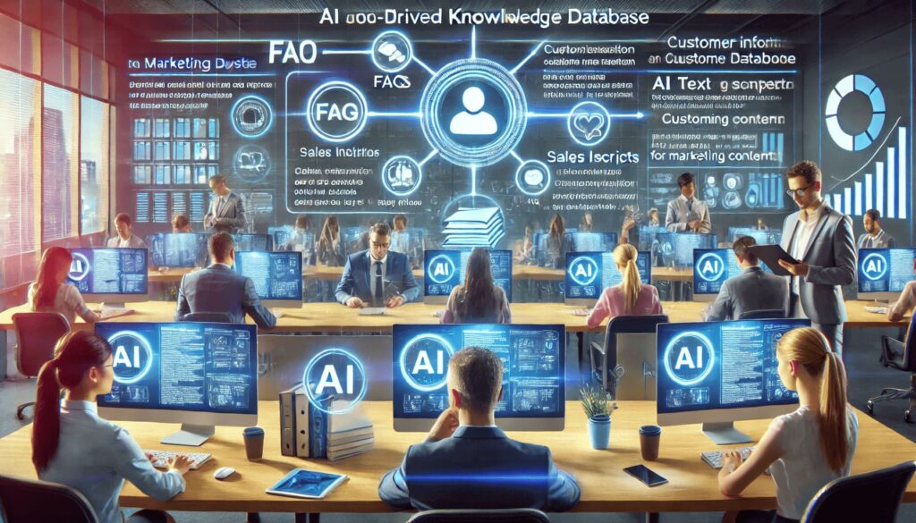 AI powered knowledge database for marketing and sales